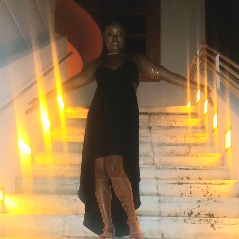 Express Black High Low Dress